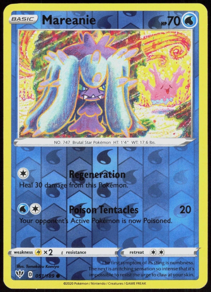 Mareanie [Reverse Holo] 51 Pokemon Darkness Ablaze by Moe‘s Vault on MYNTED