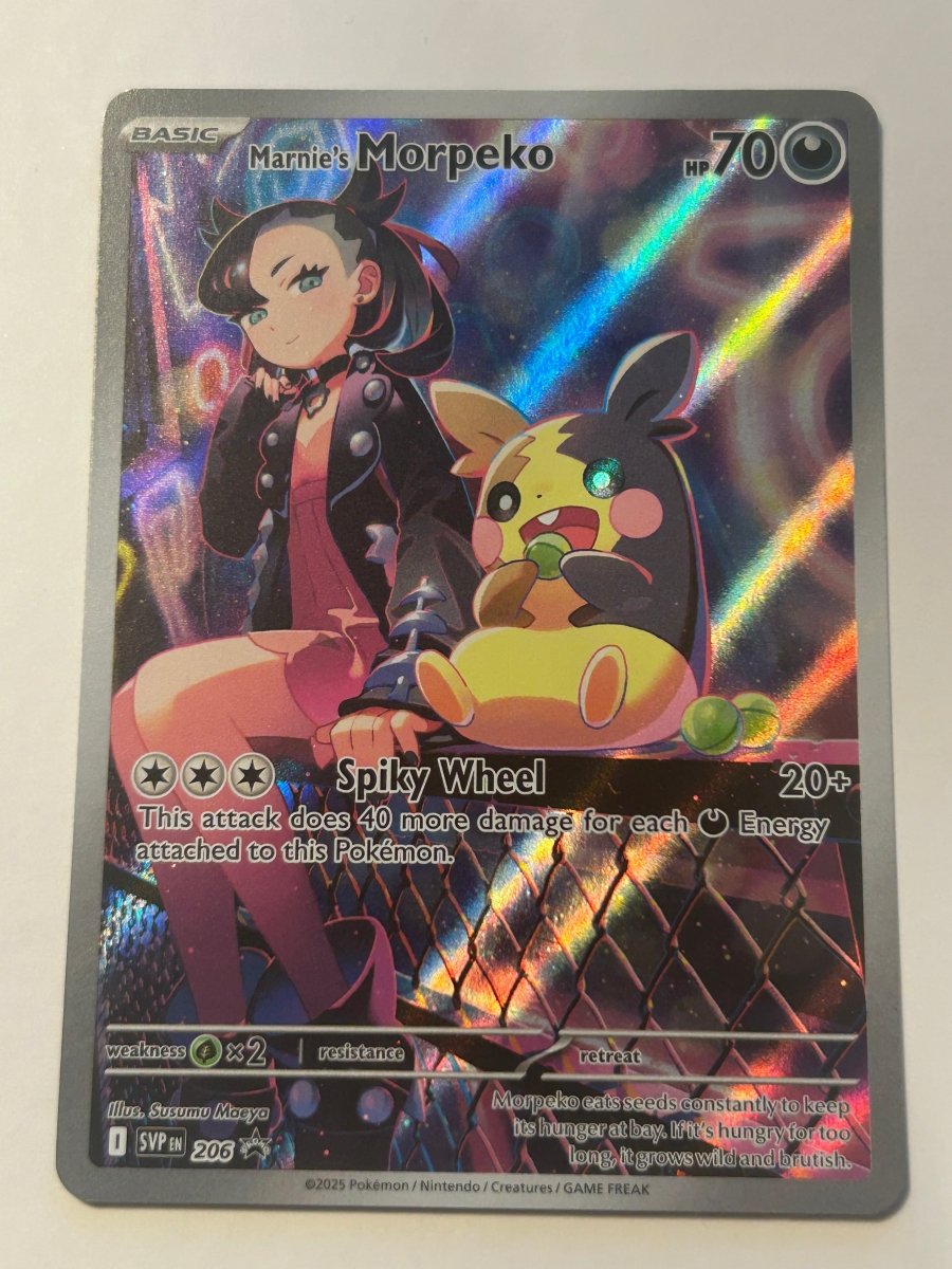 Marnie's Morpeko Scarlet & Violet Promo Holo Rare 206 by PokeSource on MYNTED