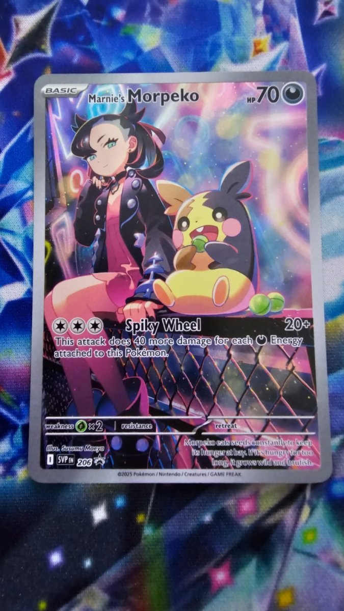Marnie's Morpeko SVP 206 - Scarlet & Violet Promo by Light Collectibles on MYNTED