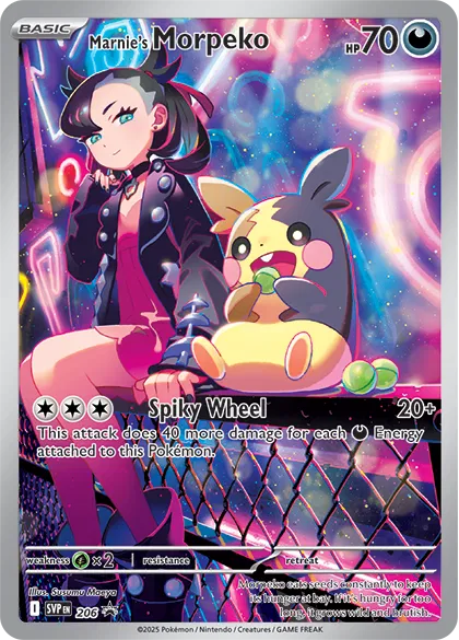 Marnie's Morpeko SVP 206 - Scarlet & Violet Promo by Light Collectibles on MYNTED