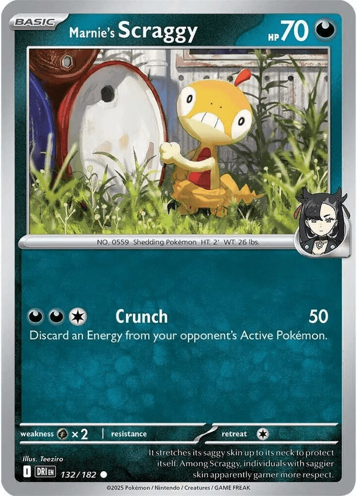 Marnie's Scraggy 132 Rev Holo - Destined Rivals by PokéPW on MYNTED