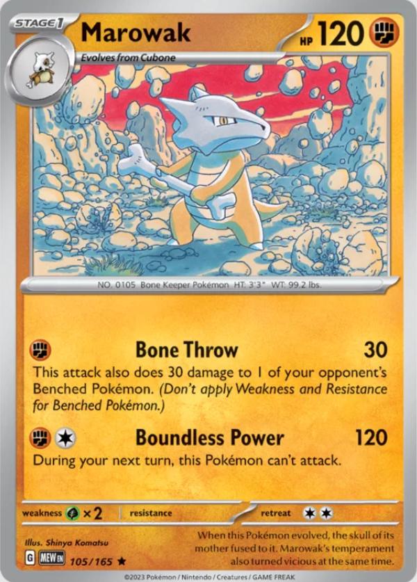 Marowak SV: 151 Rare • 105/165 Holofoil by Shark Pop Culture on MYNTED