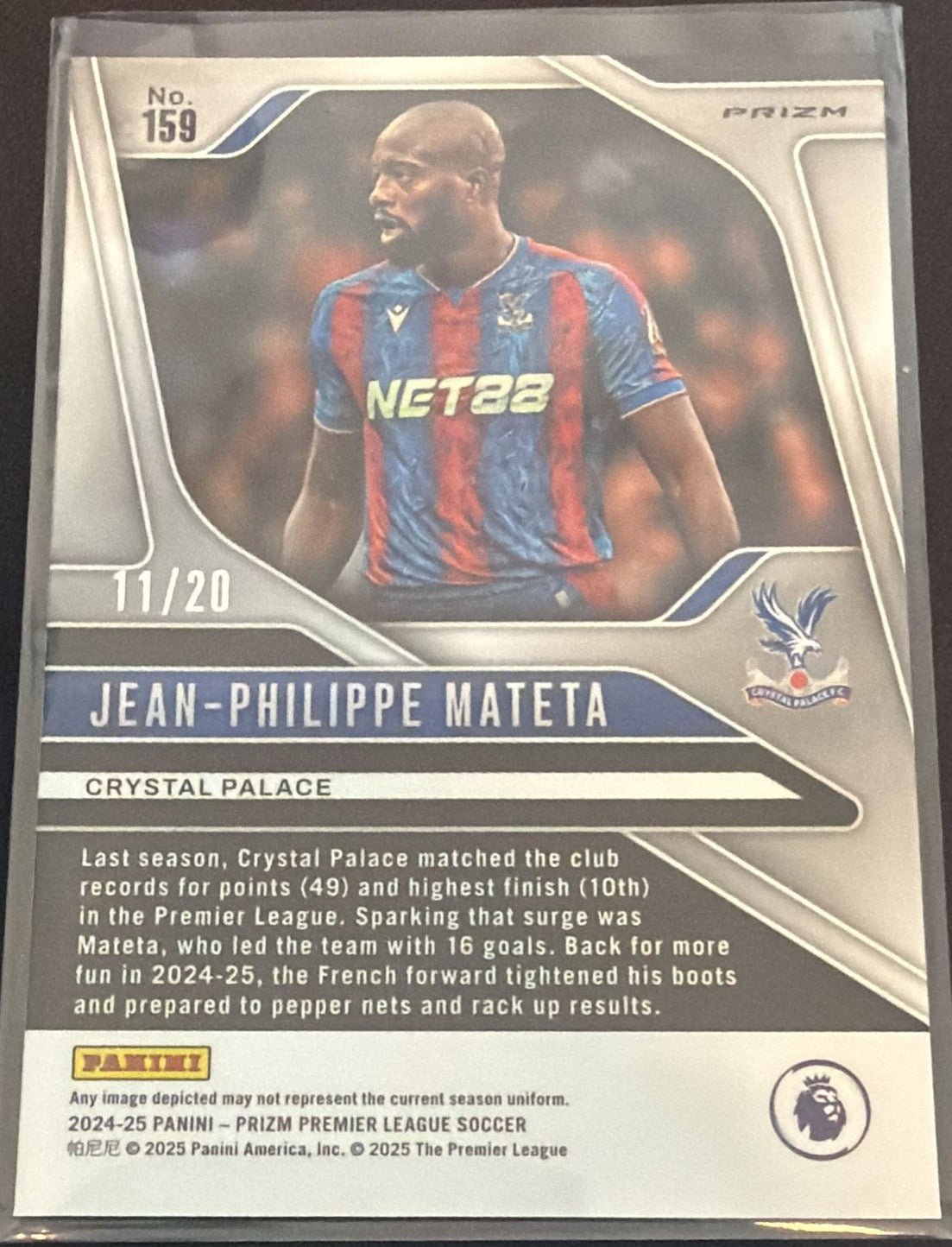 2024-25 Panini Prizm Premier League Jean-Philippe Mateta #159 Lotus Flower /20