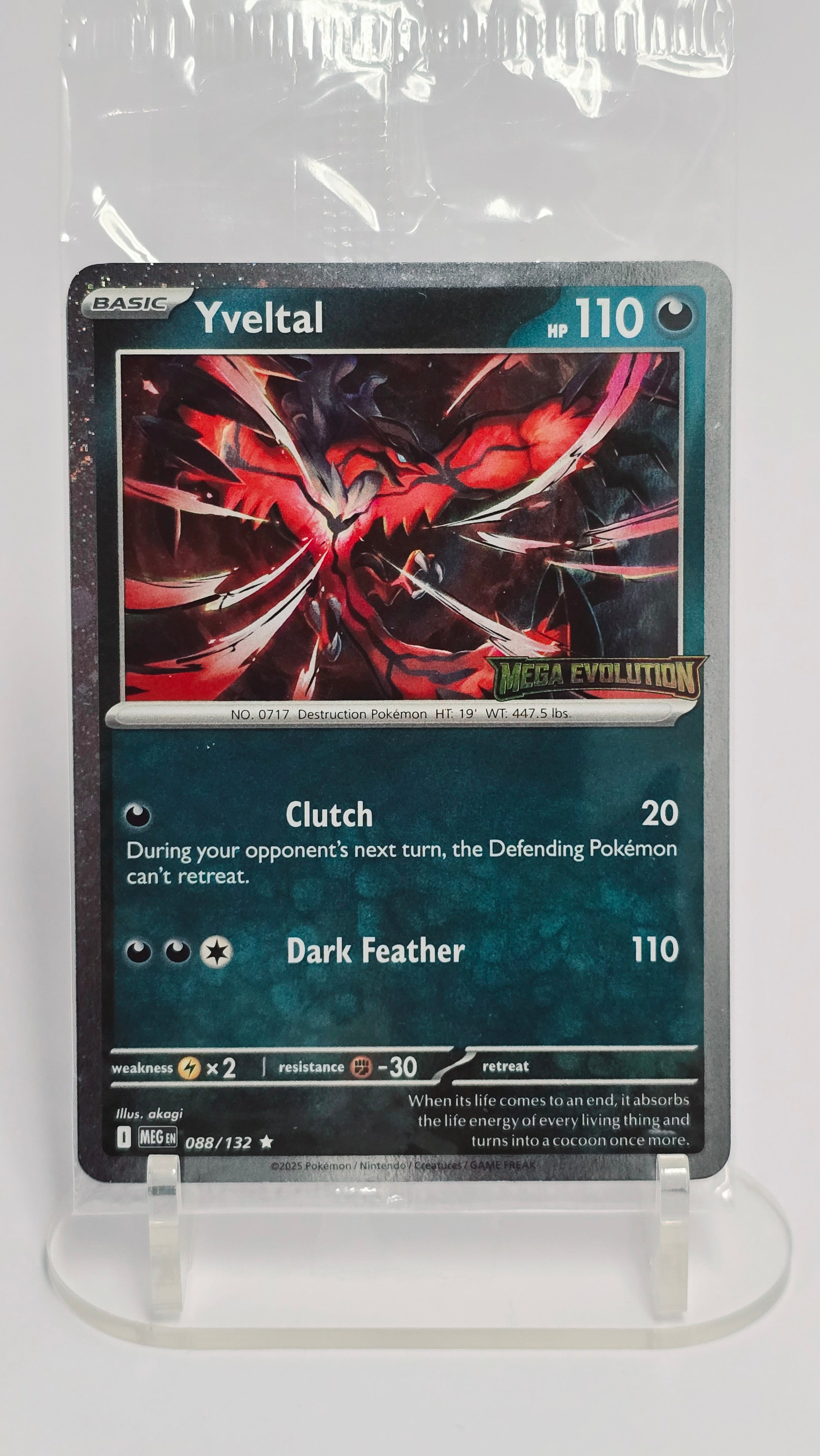 (Sealed) Yveltal (Mega Evolution Stamped) - Miscellaneous Cards & Products - Rare 088/132 - English