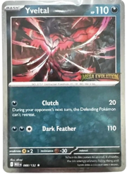 (Sealed) Yveltal (Mega Evolution Stamped) - Miscellaneous Cards & Products - Rare 088/132 - English