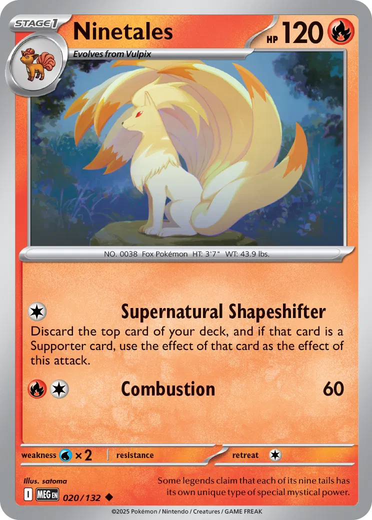Ninetales Mega Evolution Uncommon 020/132