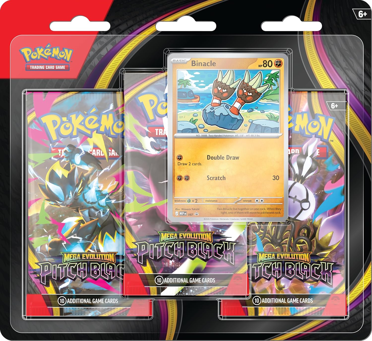 Pokémon TCG: Mega Evolution - Pitch Black 3 Booster Pack Blister