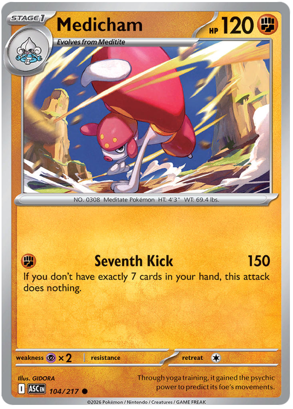 Medicham 104/217 Common | Mega Evolution – Ascended Heroes by Worth the XP on MYNTED