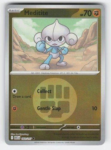 Meditite 103/217 - Ascended Heroes - Energy Symbol Pattern by Light Collectibles on MYNTED