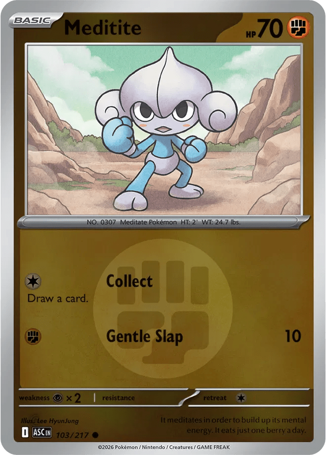 Meditite (Energy Symbol Pattern) Ascended Heroes Common 103/217 by Shark Pop Culture on MYNTED