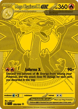 Mega Charizard X ex Phantasmal Flames Mega Hyper Rare 130/094 by PokeSource on MYNTED