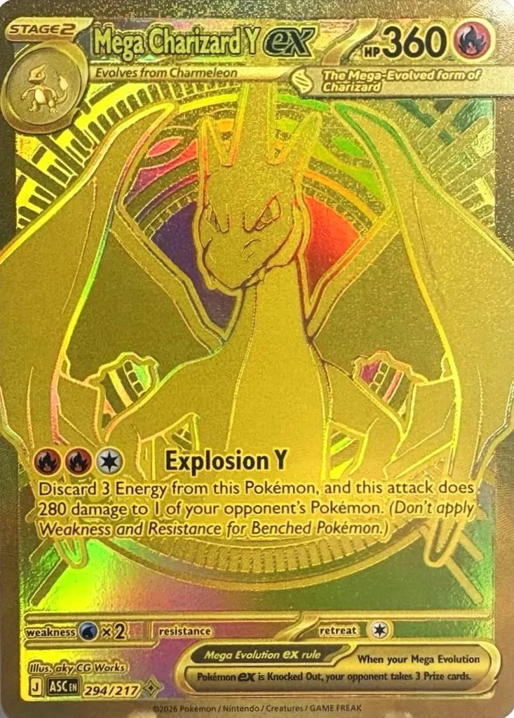 Mega Charizard Y ex Ascended Heroes Mega Hyper Rare 294/217 by PokeSource on MYNTED