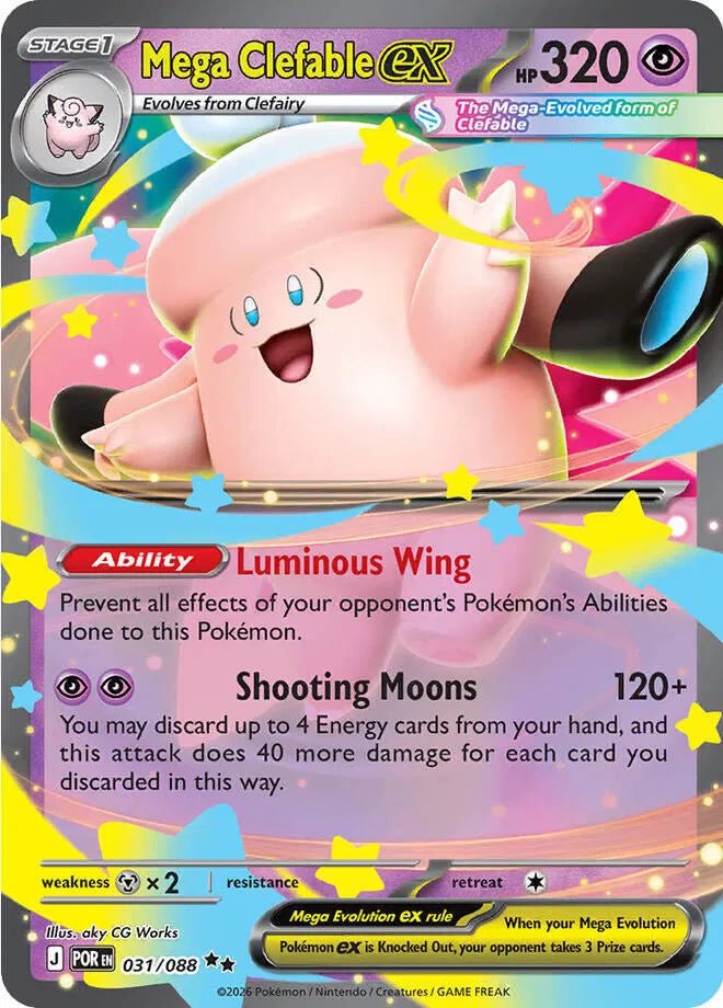 Mega Clefable Ex 31/88 - Perfect Order - Double Rare by Light Collectibles on MYNTED