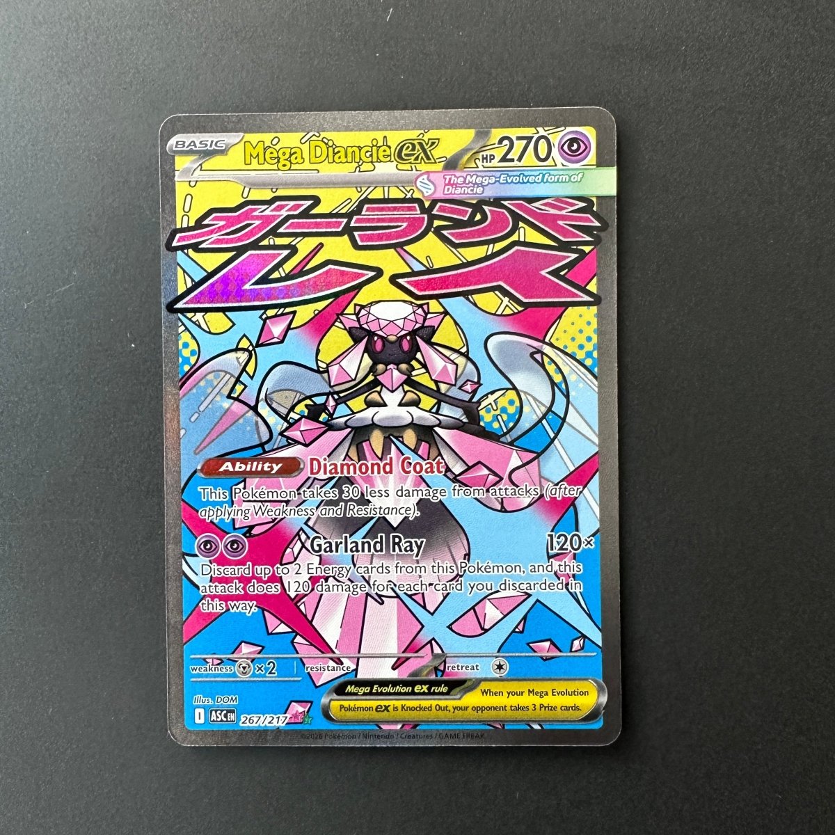 Mega Diancie ex Ascended Heroes Mega Attack Rare 267/217 by The Greatest on MYNTED