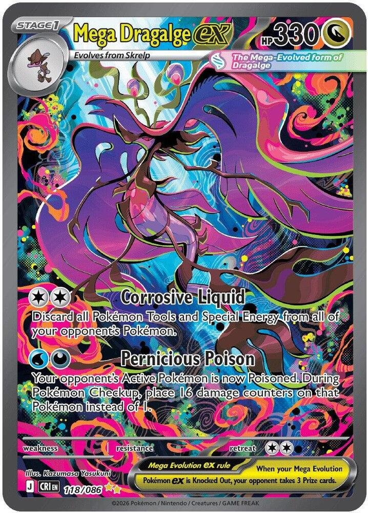 Mega Dragalge ex 118/086 Chaos Rising Special Illustration Rare by Depoga Arts on MYNTED