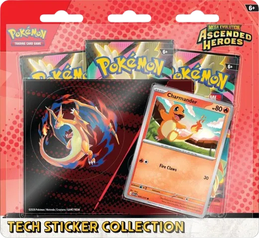 Mega Evolution: Ascended Heroes Tech Sticker Collection - Charmander · Collection Box by PokeMarsi on MYNTED