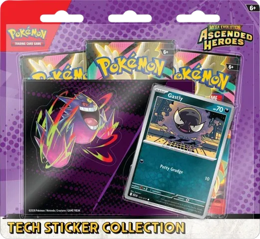 Mega Evolution: Ascended Heroes Tech Sticker Collection - Gastly · Collection Box by PokeMarsi on MYNTED