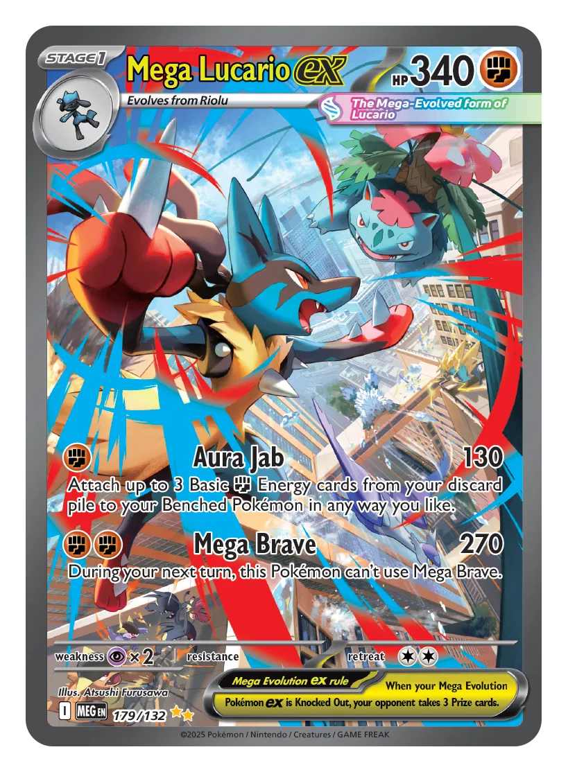 Mega Evolution Mega Lucario Ex 179/132 by PlayVault on MYNTED