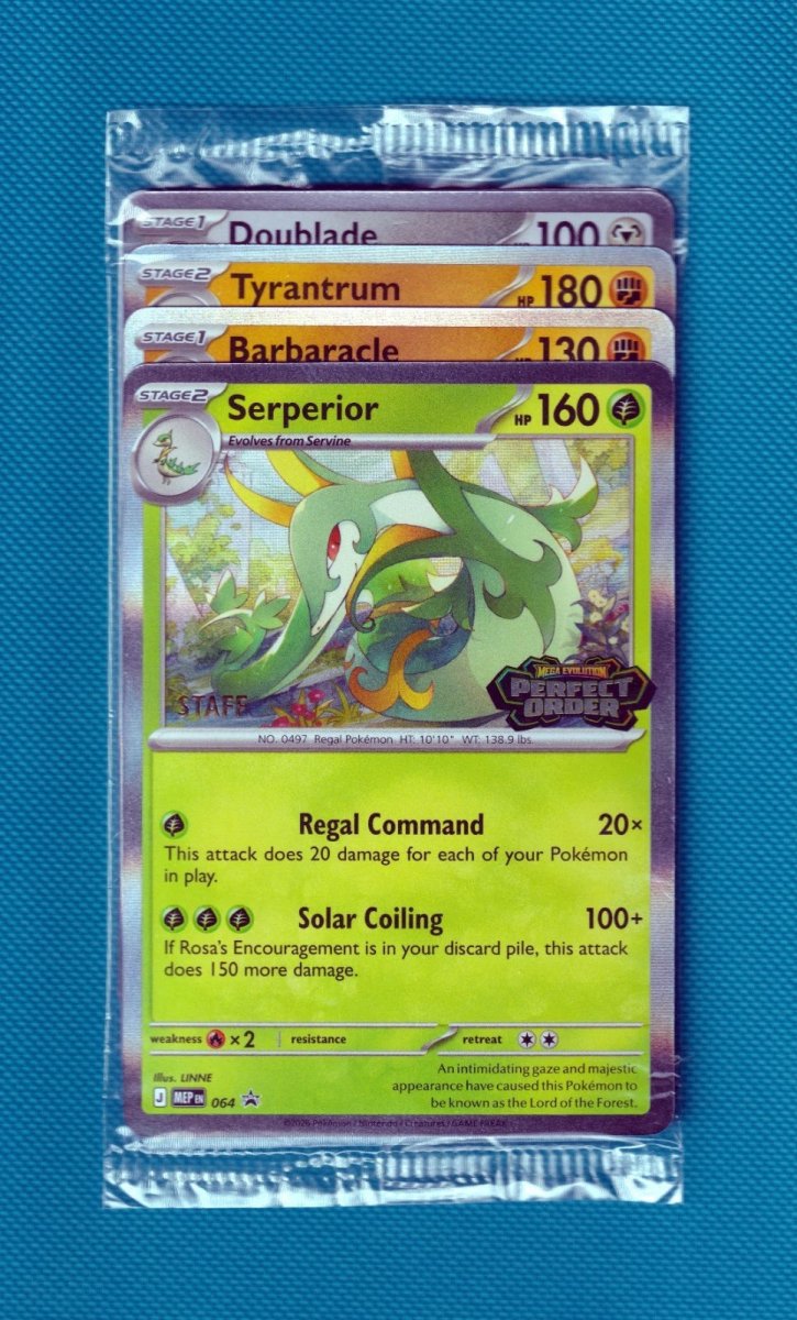 Mega Evolution - Perfect Order (SEALED) [STAFF] Stamped Prerelease Promo Set MEP064,065,066,067 by SAFAQATI on MYNTED
