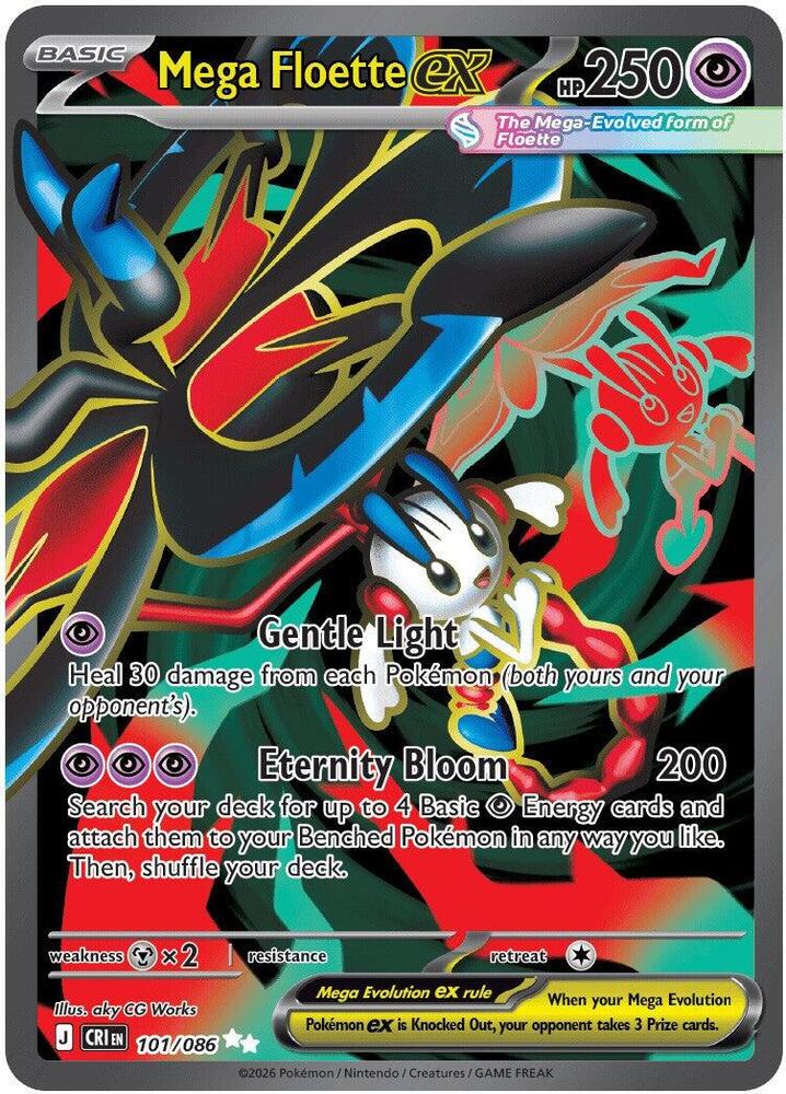 Mega Floette ex - 101/086 - ME04: Chaos Rising (CRI) by SAFAQATI on MYNTED
