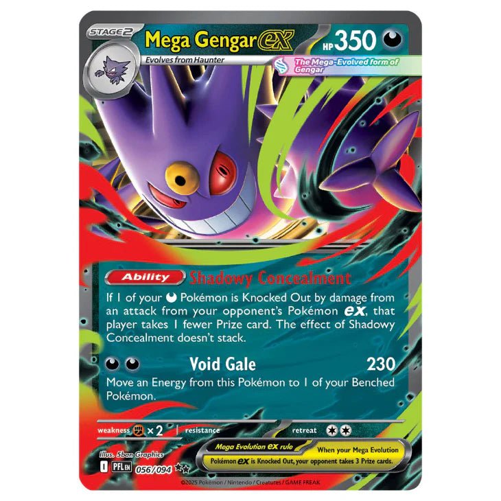 Mega Gengar Ex 56 Pokemon Phantasmal Flames by Falconloot on MYNTED