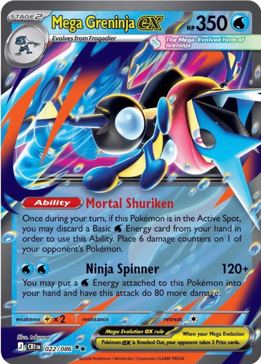 Mega Greninja Ex 22 Pokemon Chaos Rising by Birdcyd on MYNTED