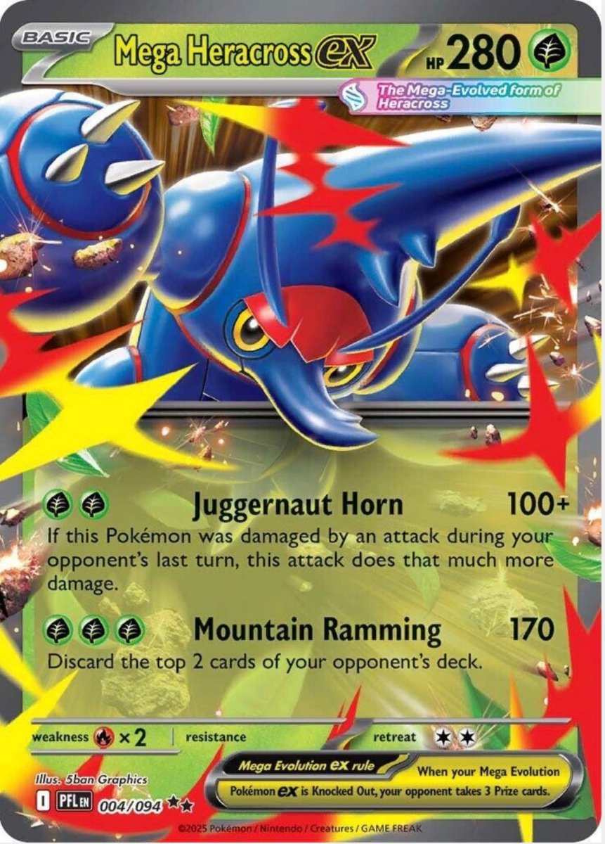 Mega Heracross Ex 4 Pokemon Phantasmal Flames by Birdcyd on MYNTED