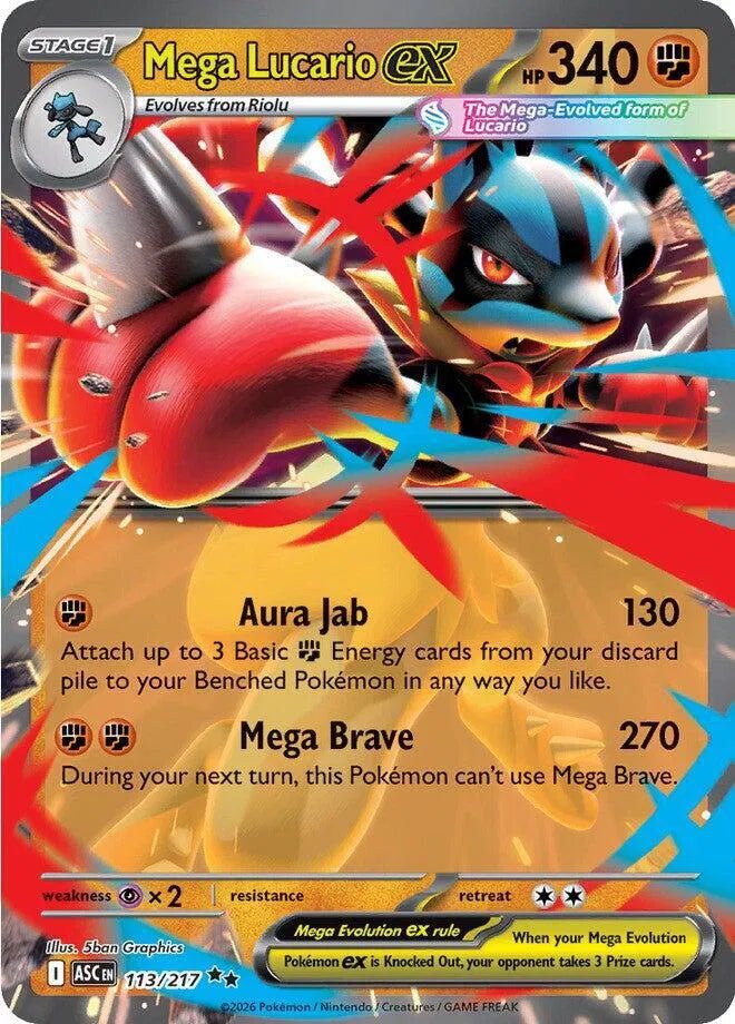 Mega Lucario EX - 113/217 by The Archive Stop on MYNTED