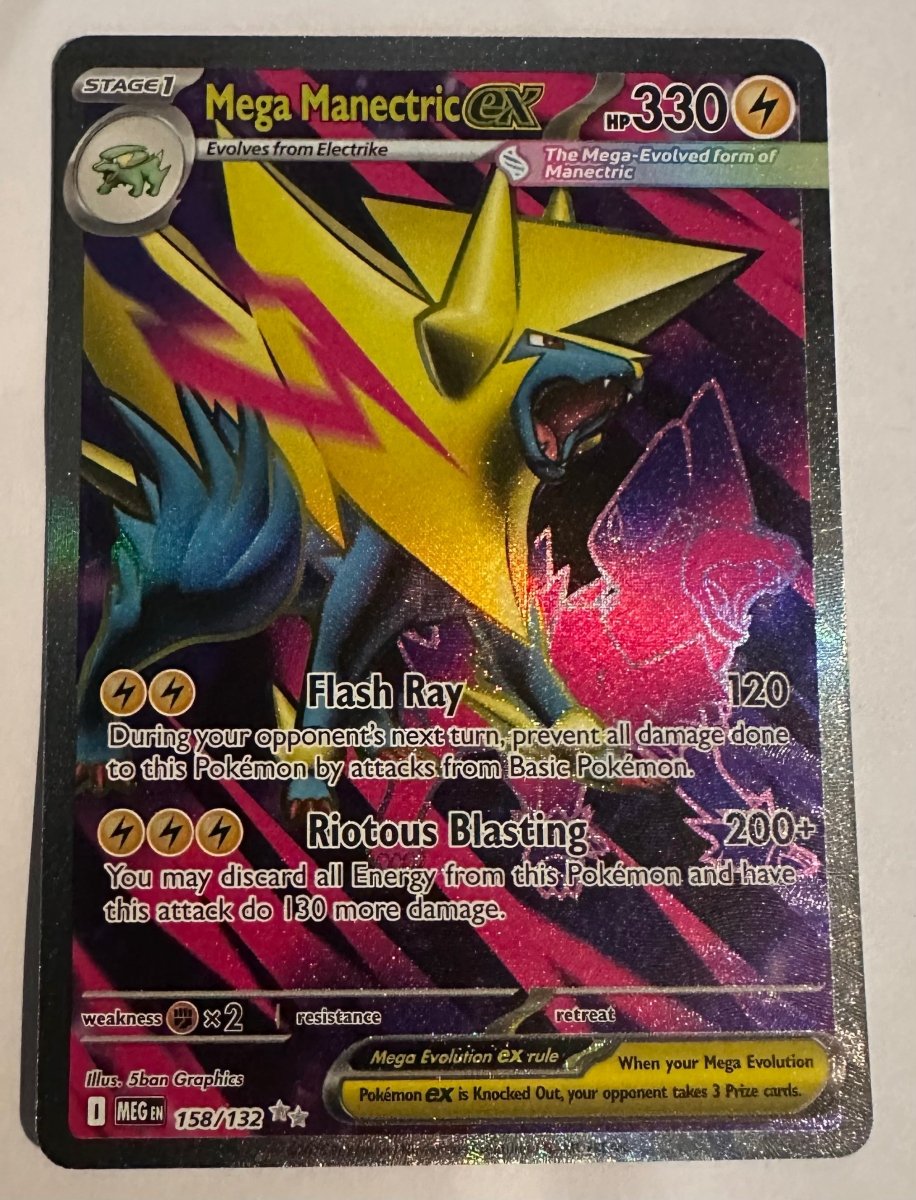 Mega Manectric ex Ultra Rare ME01: Mega Evolution 158/132 NM Pokemon by Coolectibles on MYNTED
