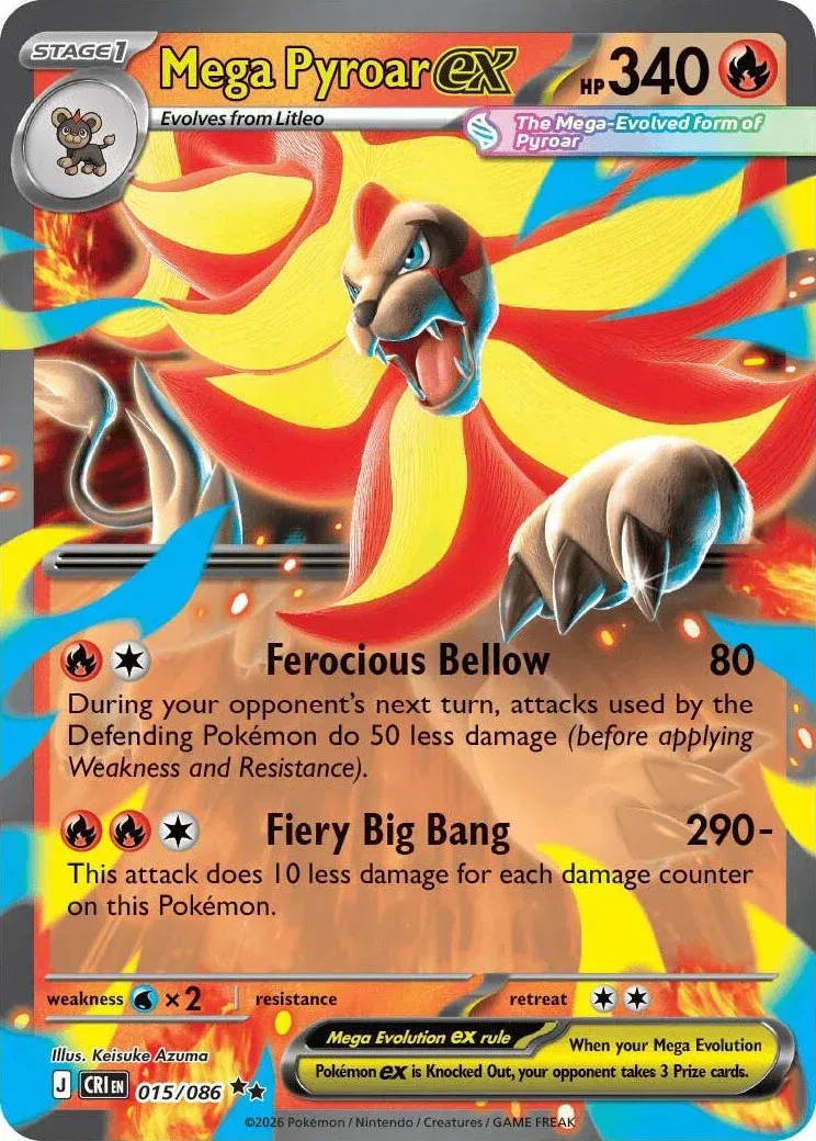 Mega Pyroar ex 015 - Chaos Rising by PokéPW on MYNTED