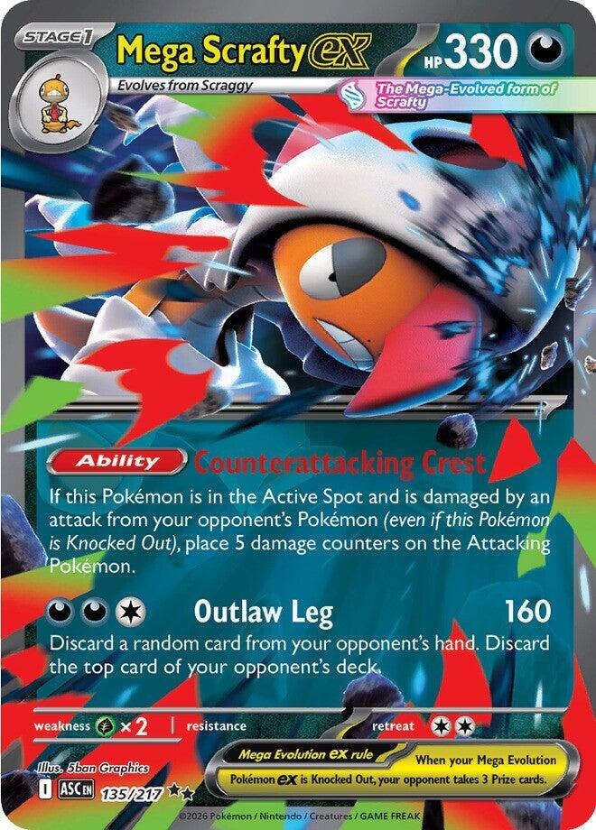 Mega Scrafty ex - 135/217 - ME: Ascended Heroes (ASC) by Poké Dubai on MYNTED