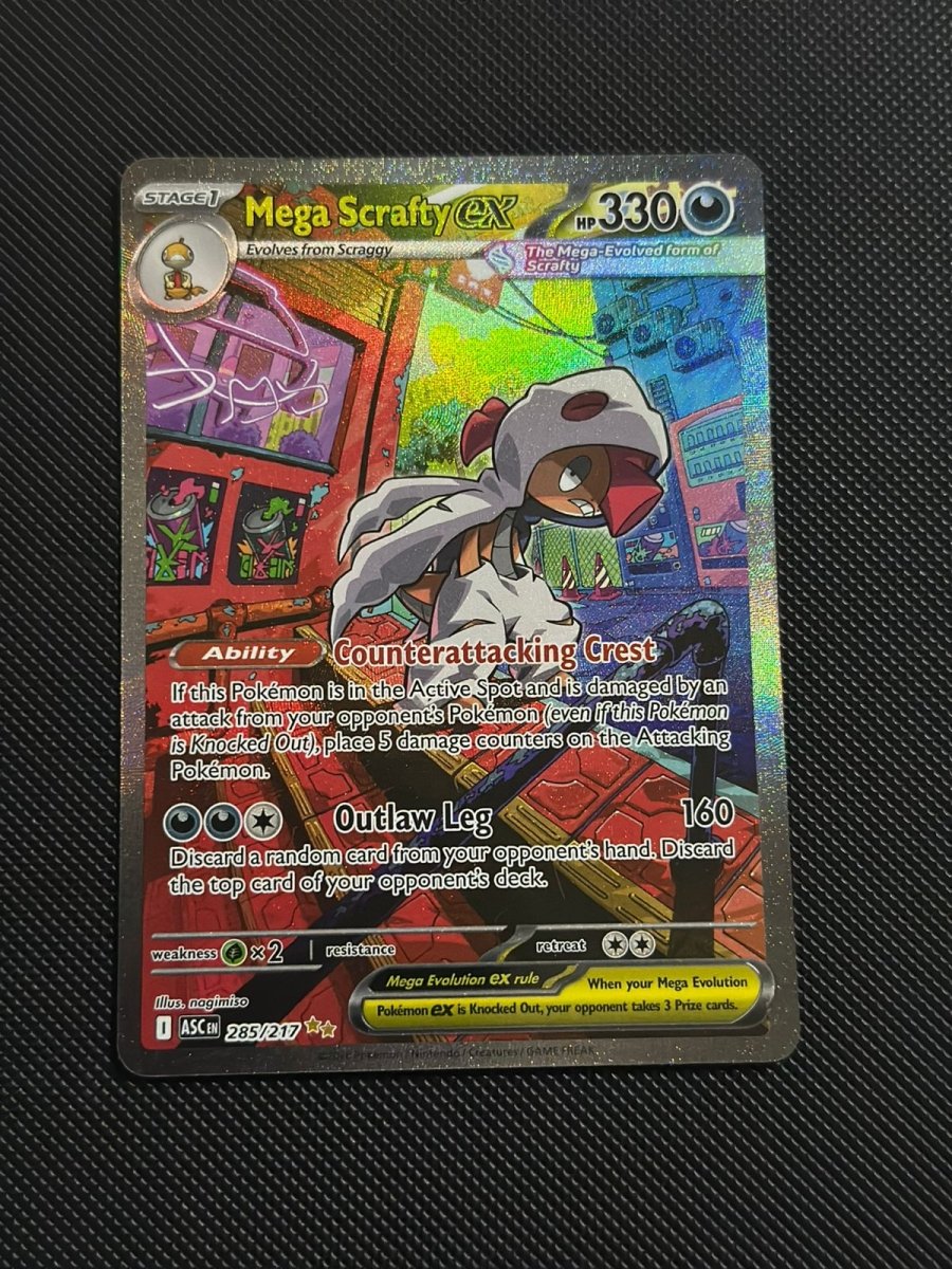 Mega Scrafty ex Ascended Heroes Special Illustration Rare • 285/217 Near Mint • Holofoil by Marnie’s TCG on MYNTED