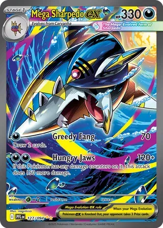 Mega Sharpedo ex - Phantasmal Flames - SIR 127/094 - English by MechaKai Collectibles on MYNTED