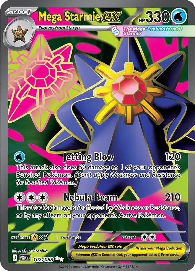 Mega Starmie EX - 102/088 by The Archive Stop on MYNTED