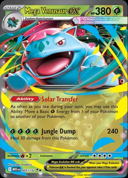 Mega Venusaur ex 003/132 (Mega Evolution) by Moe‘s Vault on MYNTED