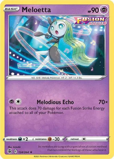 Meloetta 124/264 · Reverse Holofoil (Fusion Strike) by ISB Collector on MYNTED