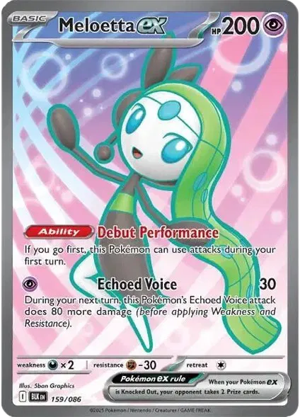 Meloetta Ex 159/086 - Black Bolt - Double Rare by Light Collectibles on MYNTED