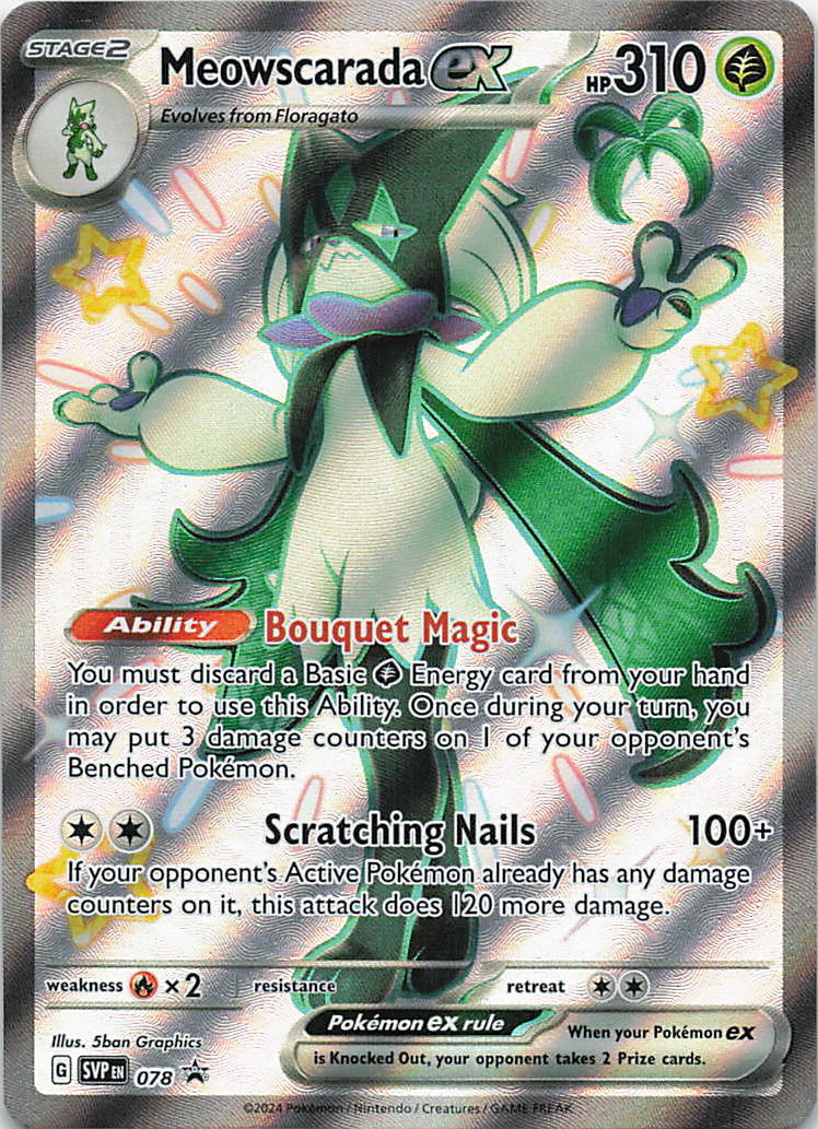 Meowscarada ex Scarlet & Violet Promo Promo 078 by PokeGrails on MYNTED