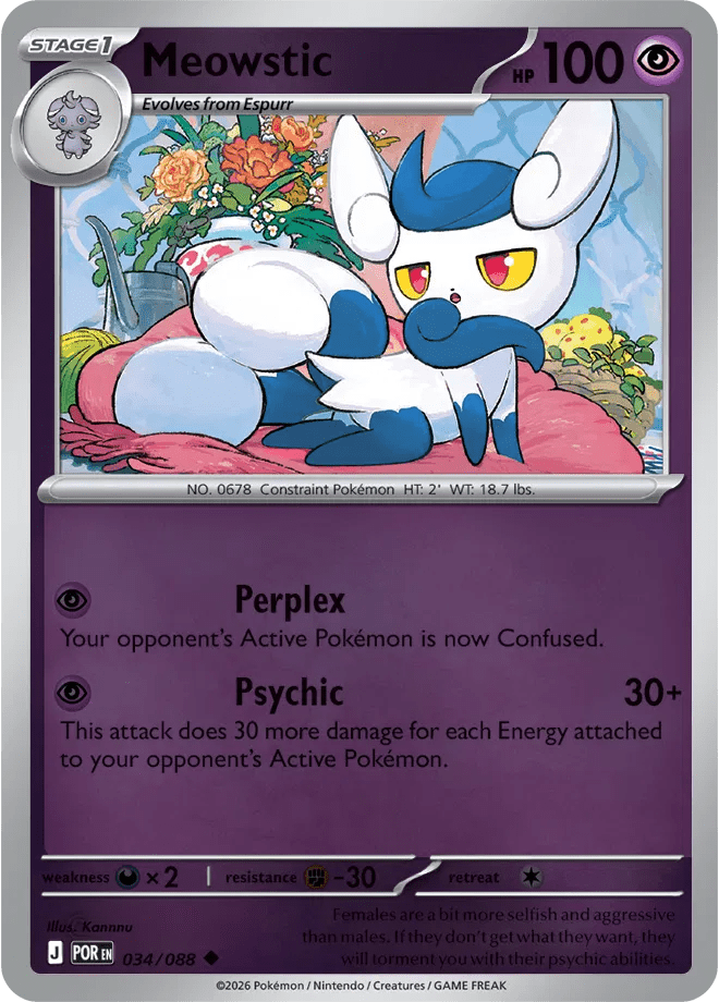 Meowstic 034 Rev Holo - Perfect Order by PokéPW on MYNTED