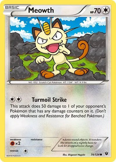 Meowth 74 · Normal (Fates Collide) by Aibee TCG on MYNTED
