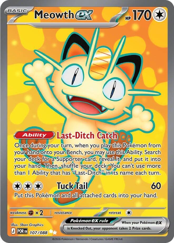 Meowth ex - 107/088 - ME03: Perfect Order (ME03) by TCGDON on MYNTED
