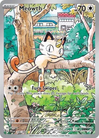 Meowth Phantasmal Flames Illustration Rare • 106/094 Holofoil by Marnie’s TCG on MYNTED