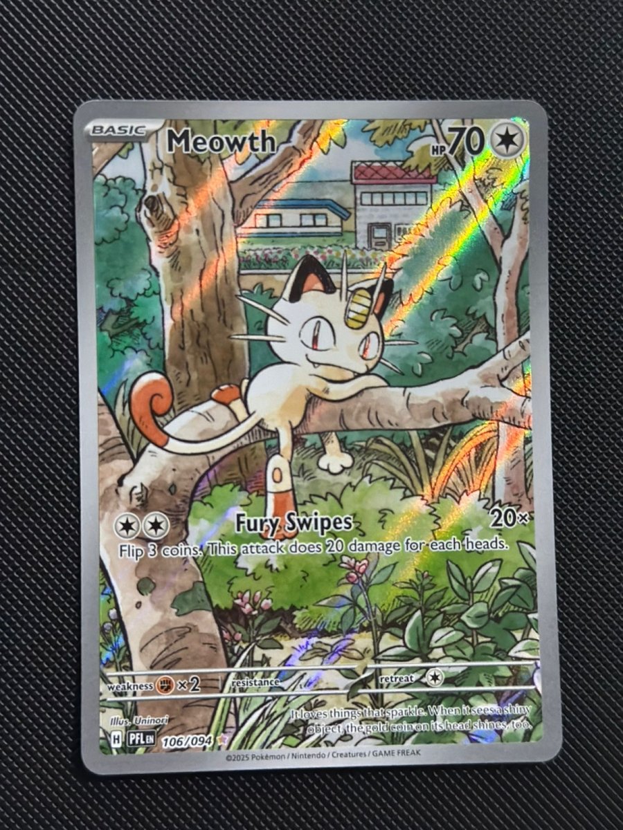 Meowth Phantasmal Flames Illustration Rare • 106/094 Holofoil by Marnie’s TCG on MYNTED