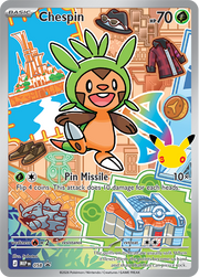 Chespin #058 - First Partner Illustration Collection Series 3