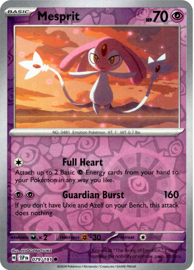 Mesprit [Reverse Holo] 79 Pokemon Surging Sparks by Moe‘s Vault on MYNTED