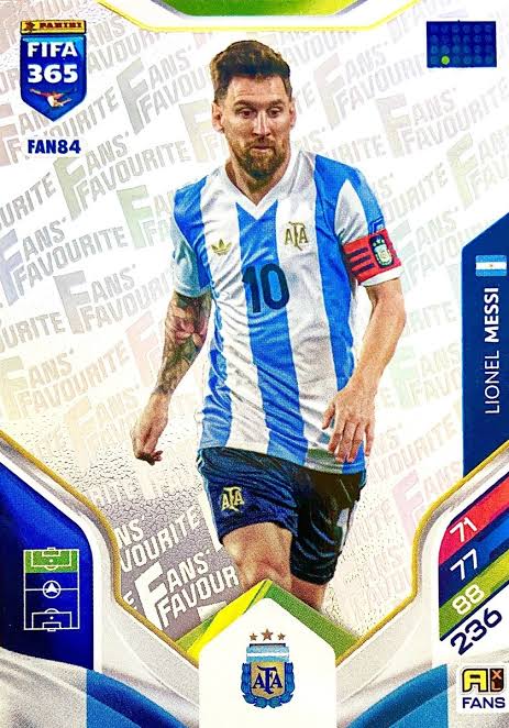 Lionel Messi Fan Favourite Argentina FAN84 - Panini Fifa 365 Adrenalyn XL 2026.
