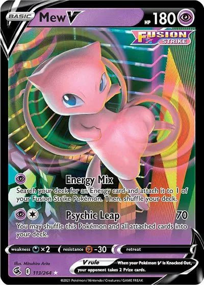 Mew V 113/264 (Fusion Strike) by RoninMjRips on MYNTED