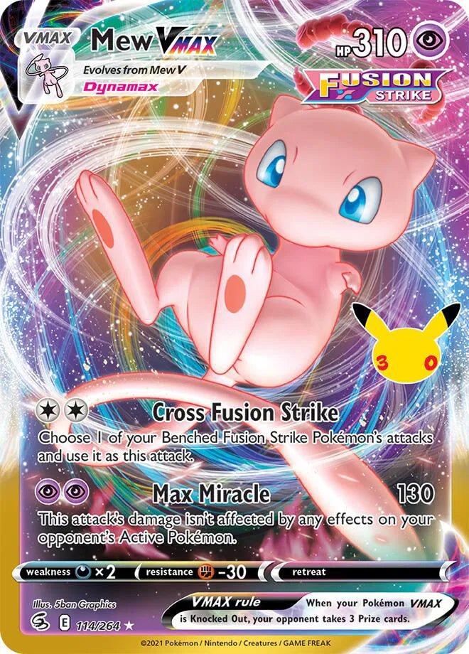 Mew VMAX 114/264 (30th Celebration: Classic Collection) by The Greatest on MYNTED