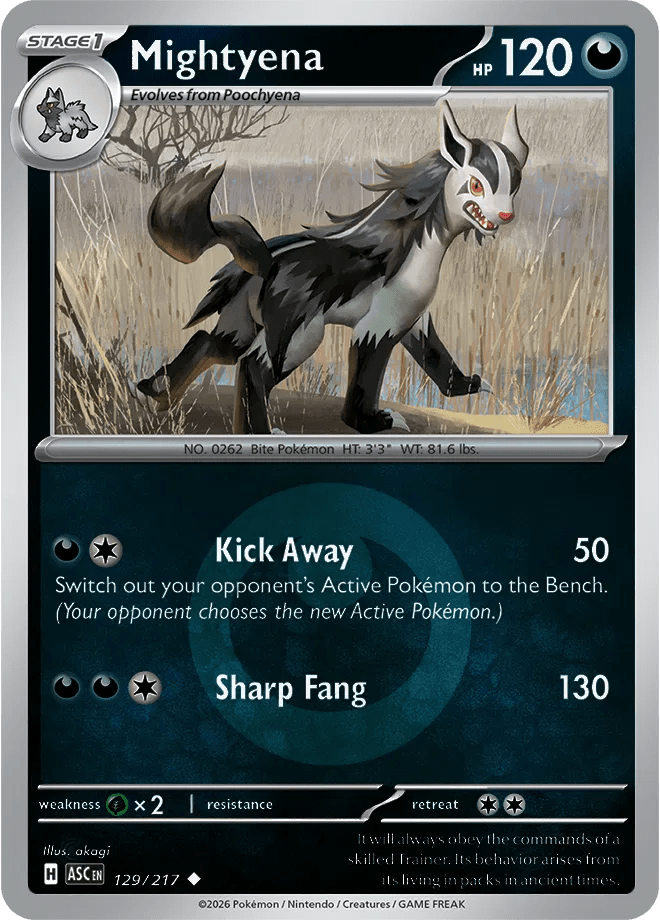 Mightyena (Energy Symbol Pattern) Ascended Heroes Uncommon 129/217 by Shark Pop Culture on MYNTED