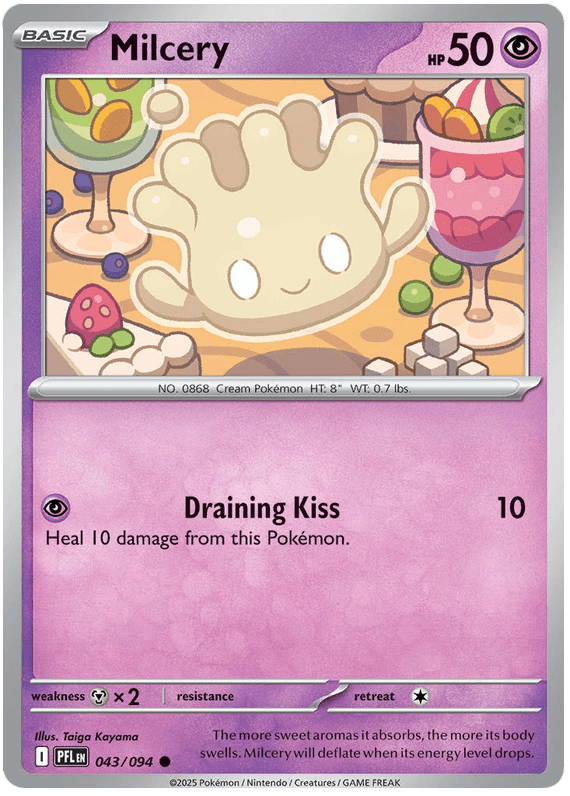 Milcery 043/094 Common | Mega Evolution – Phantasmal Flames by Worth the XP on MYNTED
